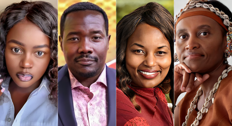 Collage of Cebbie Koks, Willis Raburu, Kawira and Njeri Rionge