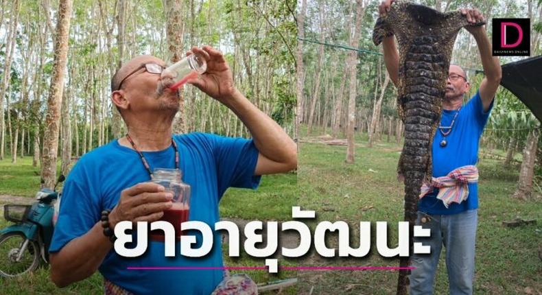 52-year-old businessman drinks crocodile blood 2 times daily, says it gives good health