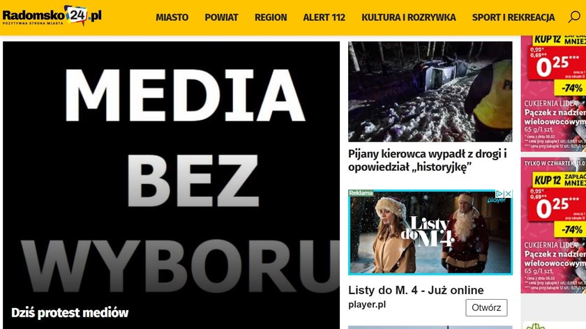 Te media przyłączyły się do akcji "Media bez wyboru"