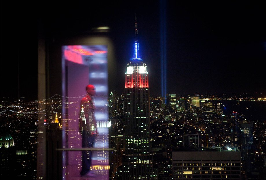 There is a lightning rod at the very top of the building's antenna that takes about 100 strikes of lightning per year.