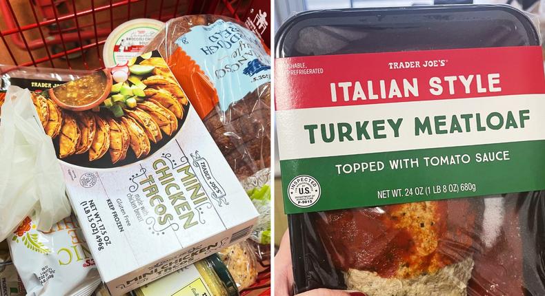 As a single person shopping at Trader Joe's, products like the chain's Italian-style turkey meatloaf and lobster ravioli are must-have easy dinners.Erin McDowell/Insider