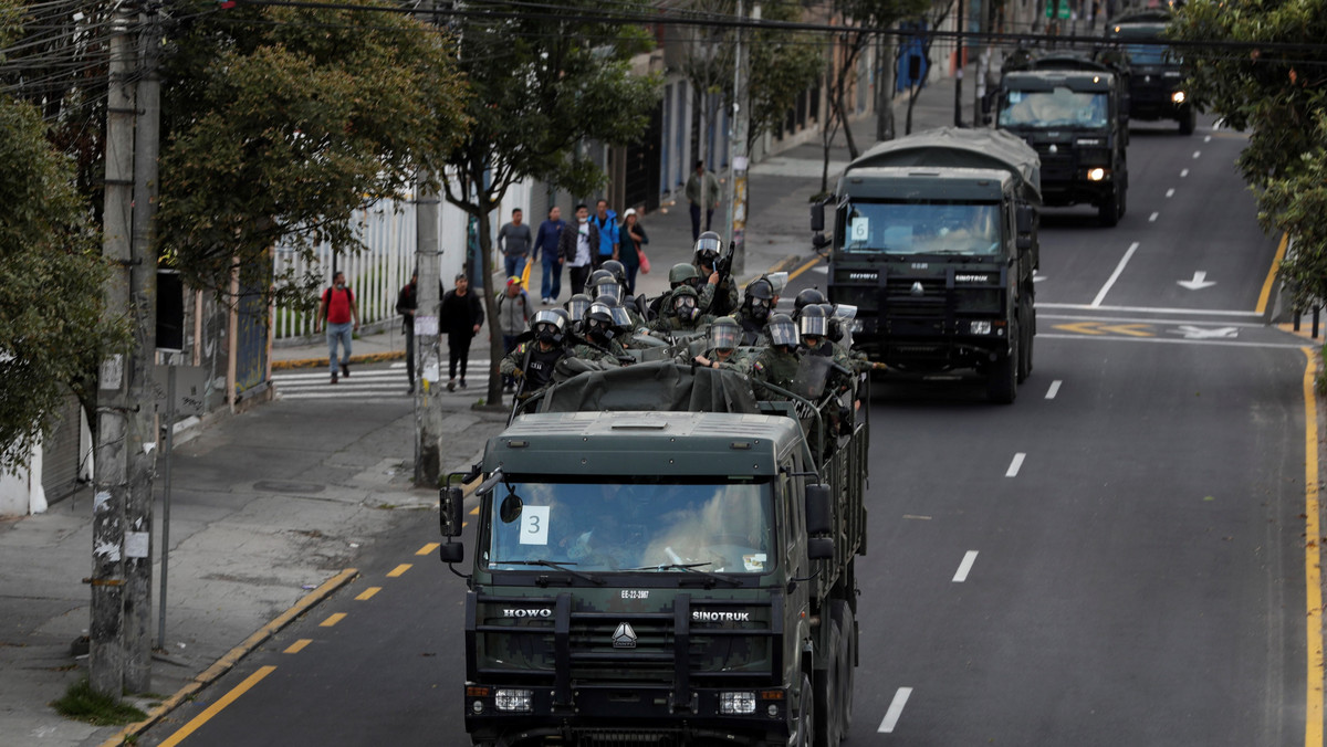 Protesty w Ekwadorze. Prezydent wprowadza godzinę policyjną