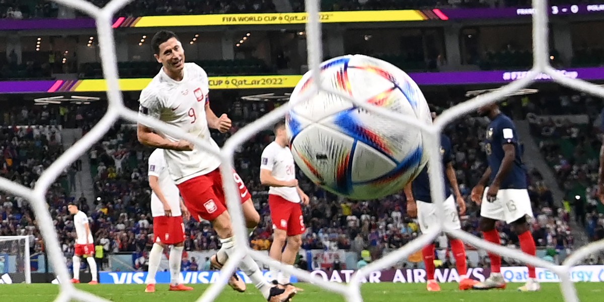 Robert Lewandowski w meczu z Francją (1:3) strzelił honorowego gola dla Polski.