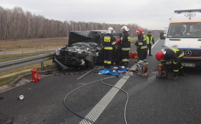 Dramatyczny wypadek na A2 na oczach Inspektorów Transportu