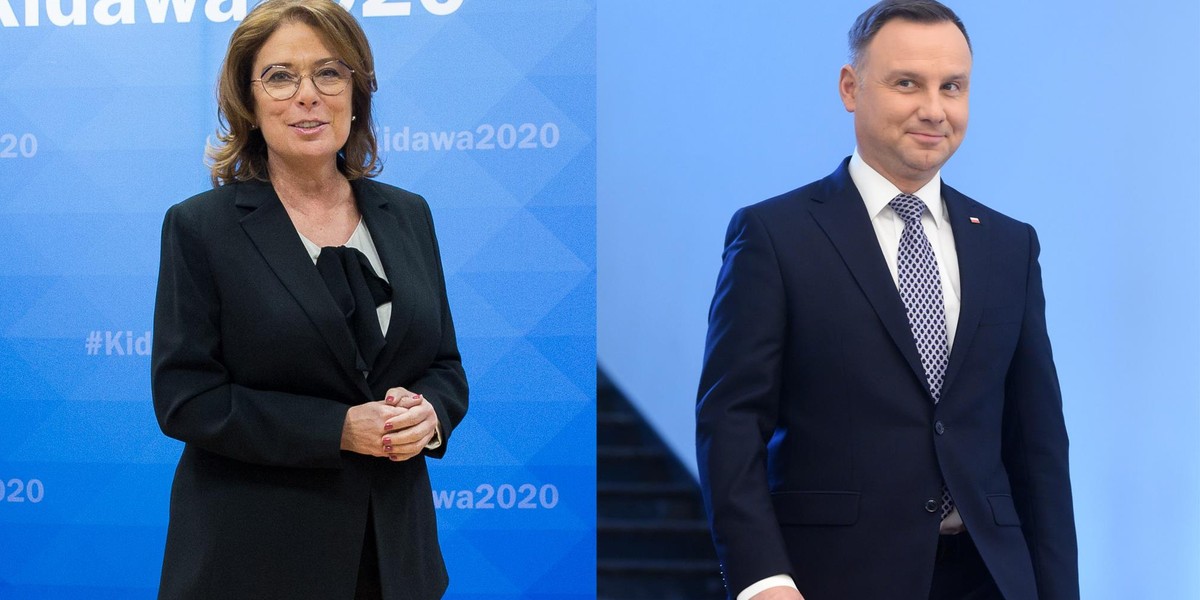 Małgorzata Kidawa-Błońska i Andrzej Duda