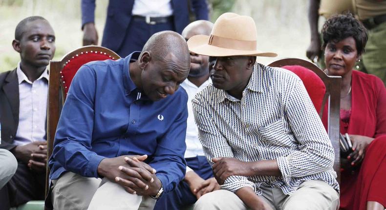 DP Ruto in a private conversation during his Migori tour