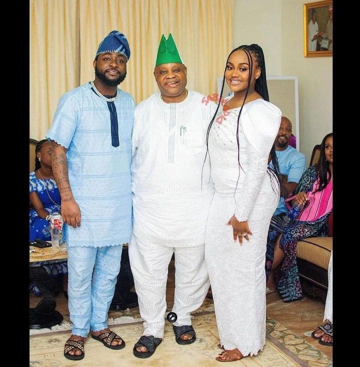 Davido and Chioma spotted wearing  wedding rings