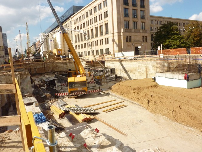 Budowa II linii metra w Warszawie. Stacja Nowy Świat (2). 26.10.2012 Fot. Materiały prasowe