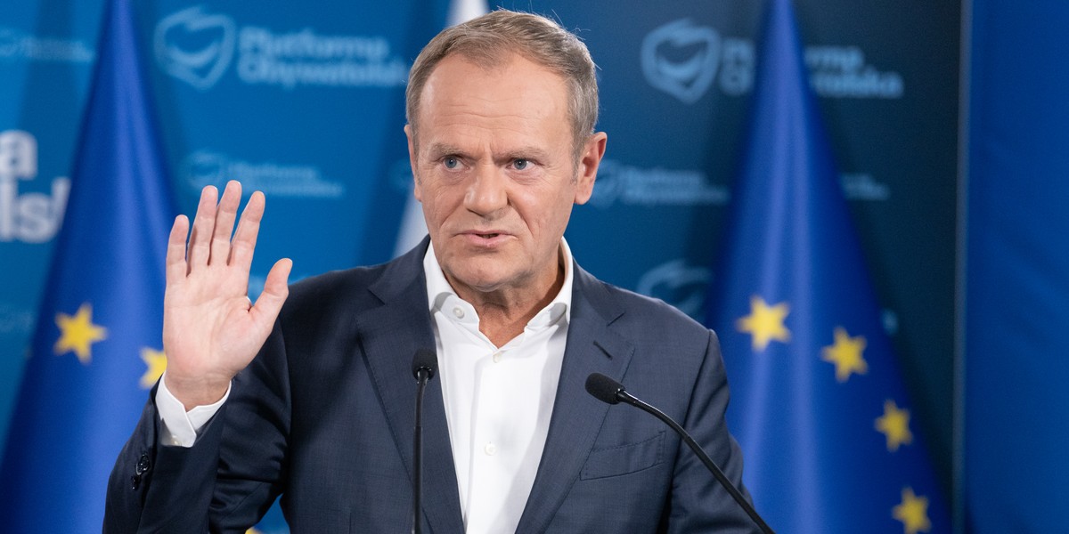 Szef PO Donald Tusk.