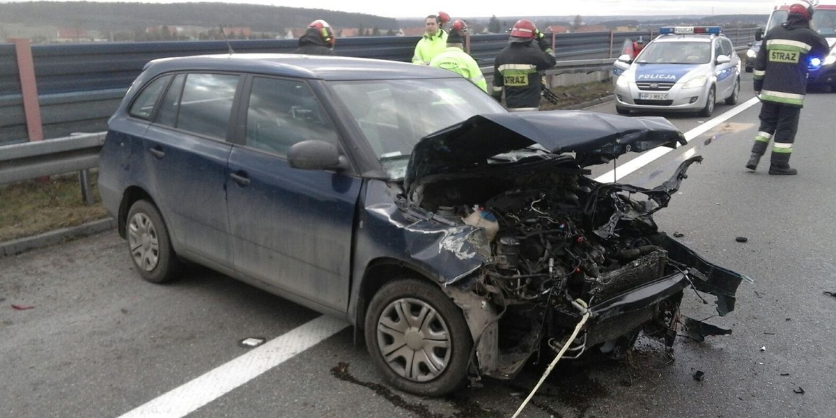 Wypadek na autostradzie A4