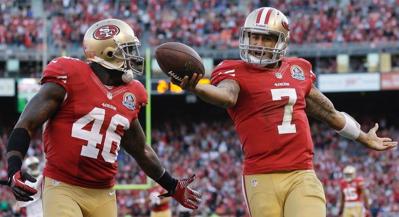 colin kaepernick 49ers 2012