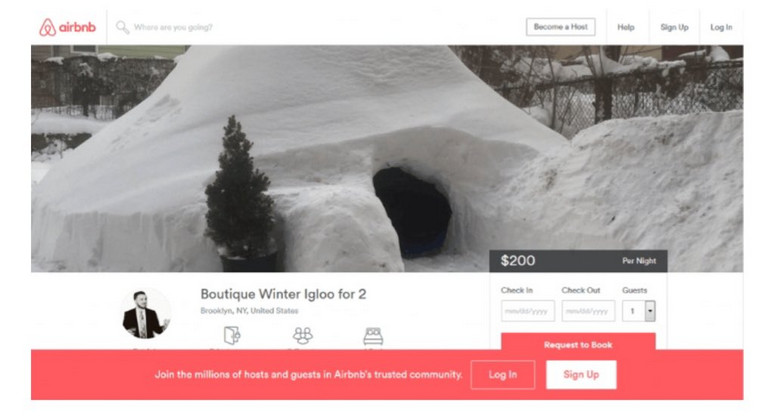 Ogłoszenie w serwisie Airbnb