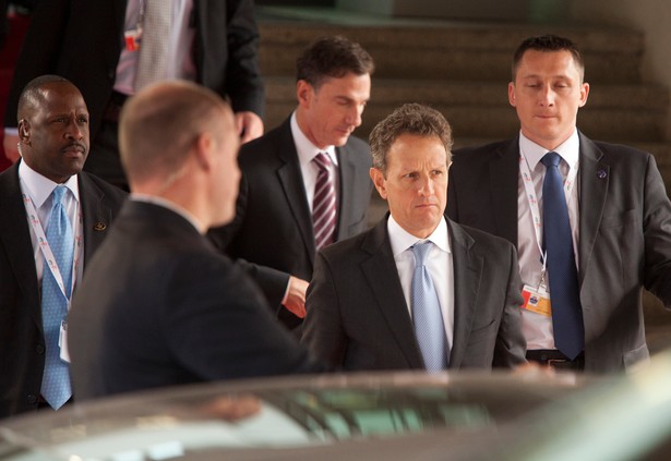 Timothy Geithner, sekretarz skarbu USA, przed spotkaniem Ecofin we Wrocławiu, 16.09.2011 fot. Bartek Sadowski/Bloomberg