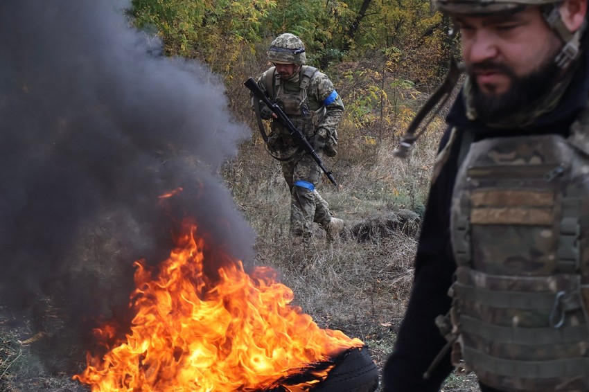 Ukrajinski regruti na vežbi u Zaporožju