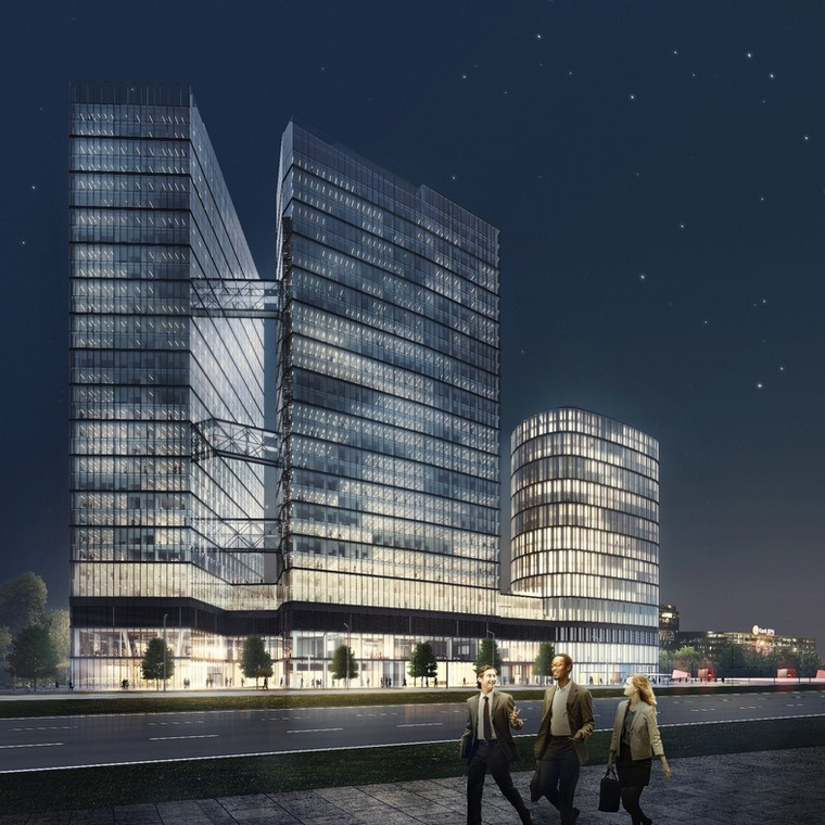 The Warsaw HUB - wizualizacja. Źródło: Ghelamco Poland