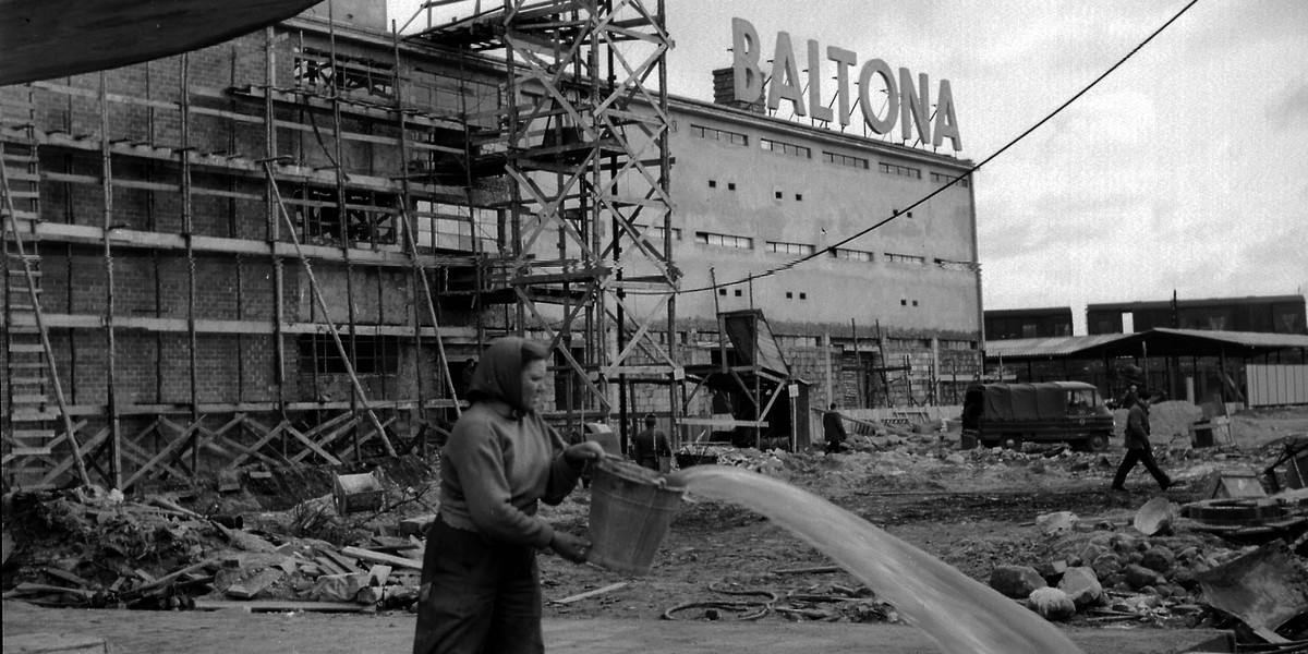 Nowy obiekt Baltony budowany w Szczecinie w 1967 r.