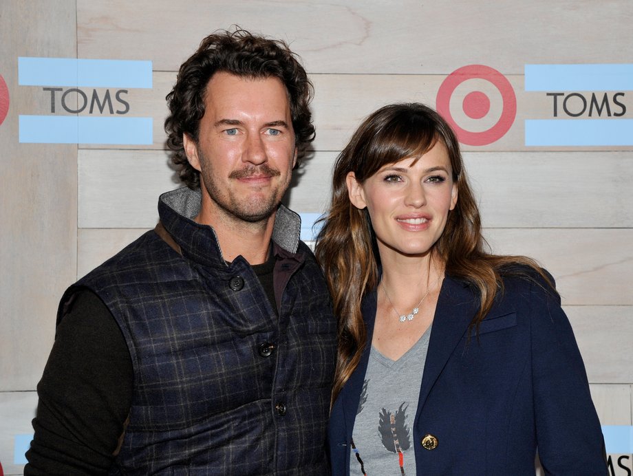 Blake Mycoskie and Jennifer Garner attend the TOMS for Target in November 2014 in Culver City, California.