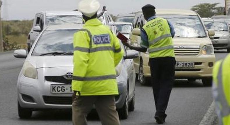 Traffic officers during an operation
