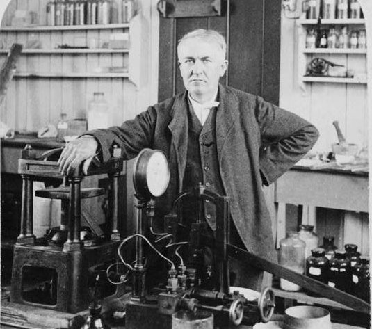 Edison w laboratorium 1901 r.