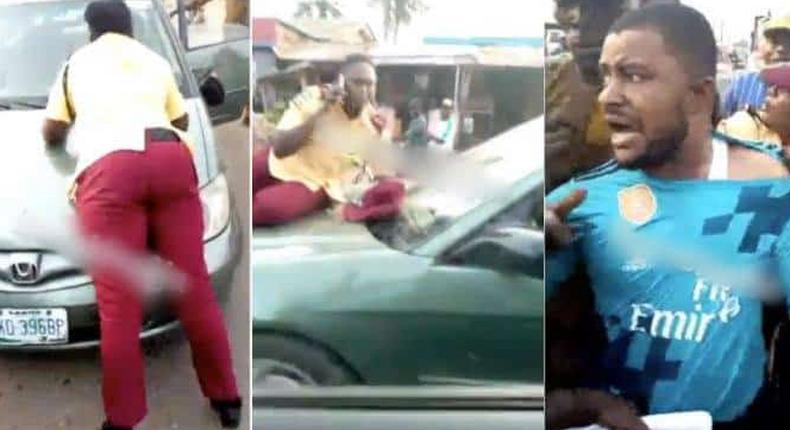 Taxi driver hits traffic management officer, speeds off with her body lying on the bonnet (video)