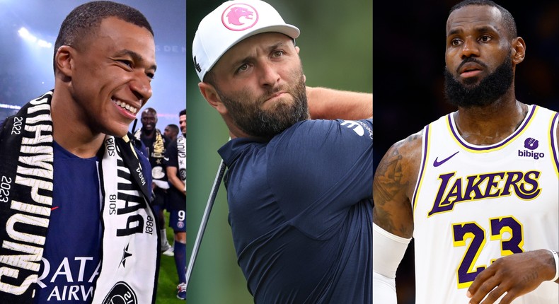 Kylian Mbapp, Jon Rahm, and LeBron James are among the world's highest-paid athletes of the year.Aurelien Meunier - PSG/Contributor/PSG via Getty Images; David Cannon/Contributor/Getty Images; Ronald Martinez/Staff/Getty Images