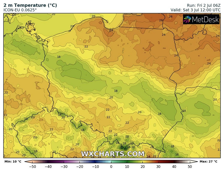 W sobotę temperatura będzie zróżnicowana