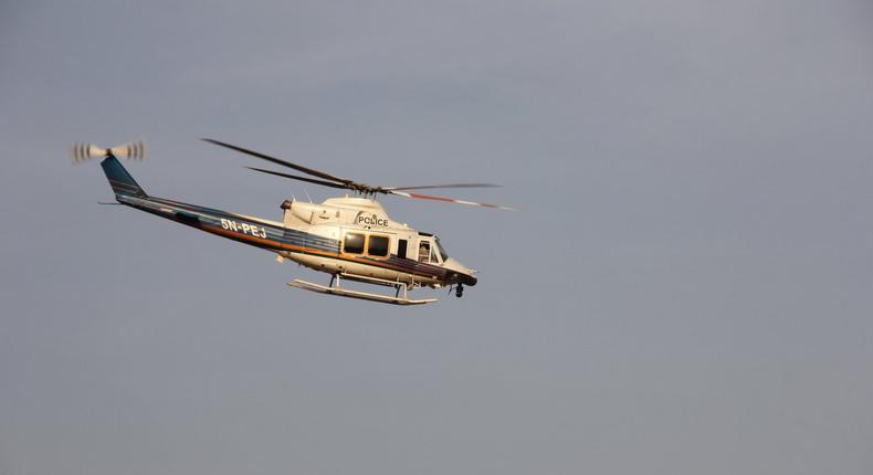 A Nigerian Police Helicopter/ Image used for illustrative purpose (Twitter @PoliceNG)