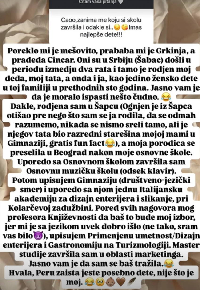 Mina otkrila sve o svom poreklu
