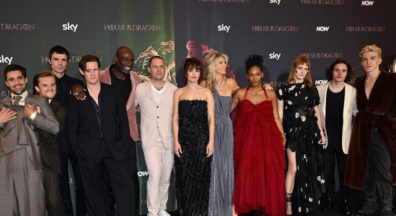 The House Of The Dragon cast at the show's season two premiere in London.Kate Green / Getty Images