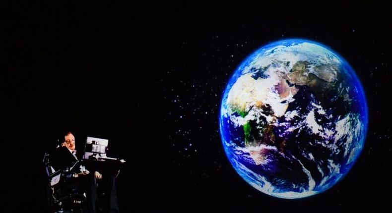 Renowned physicist Stephen Hawking, 75, appears via hologram to address an audience in Hong Kong