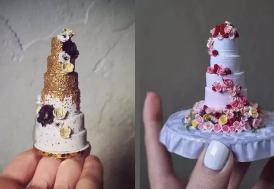 Artystka tworzy miniaturowe torty weselne, których nie sposób odróżnić od oryginałów