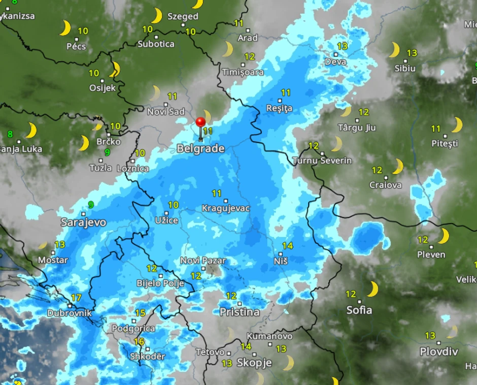 Radarski snimci u 19h