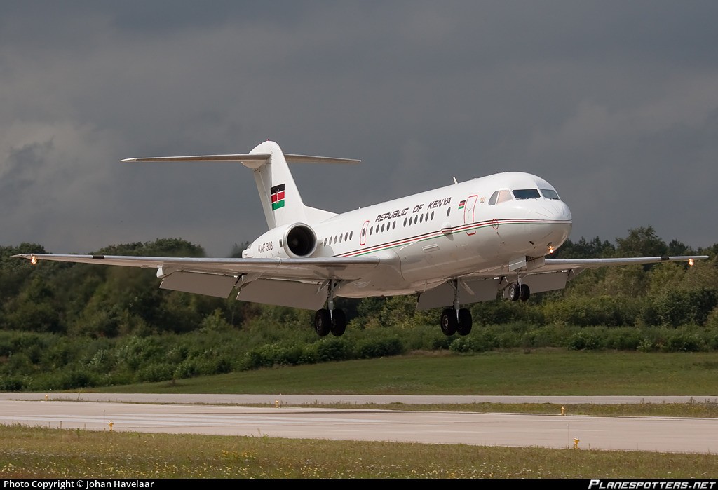  Kenya's Fokker 70 extended range presidential aircraft