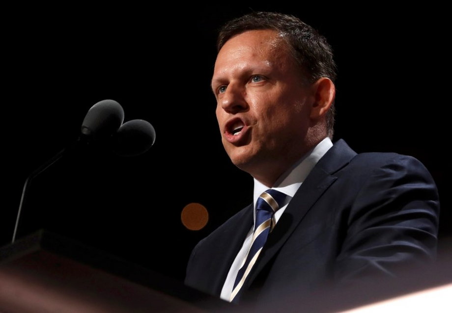 Peter Thiel, co-founder of PayPal, speaks at the Republican National Convention in Cleveland
