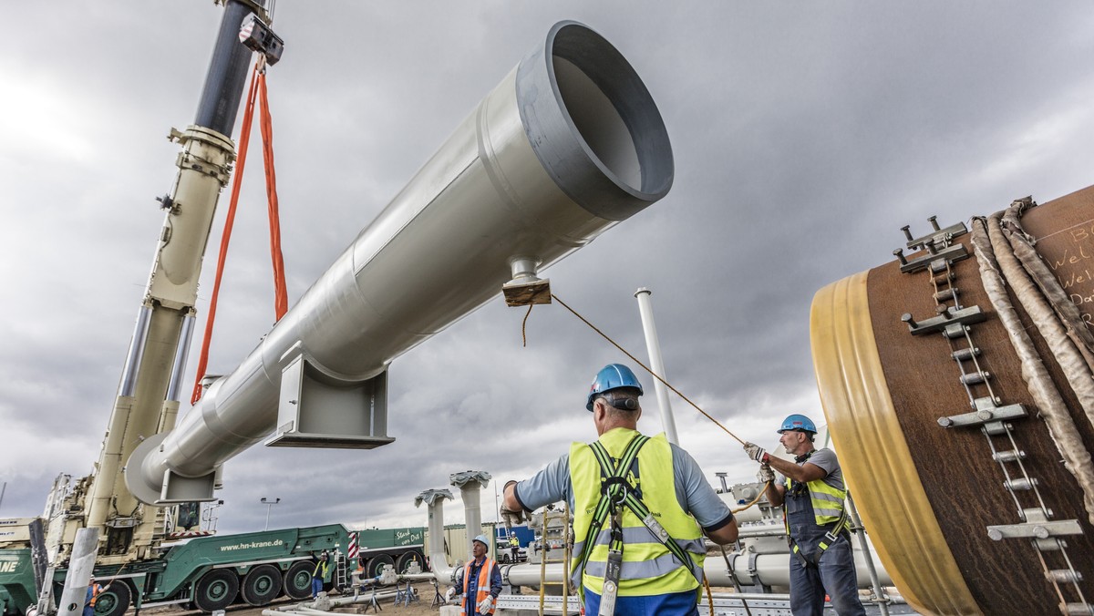 Budowa stacji odbiorczej Nord Stream 2 w Lubminie, Niemcy, 2 września 2019 r.