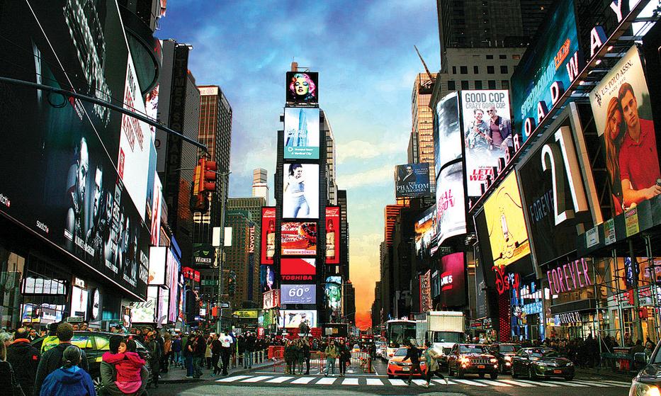 A Times Square - A bőnözés kiszorult a centrumból. fotók: RAS