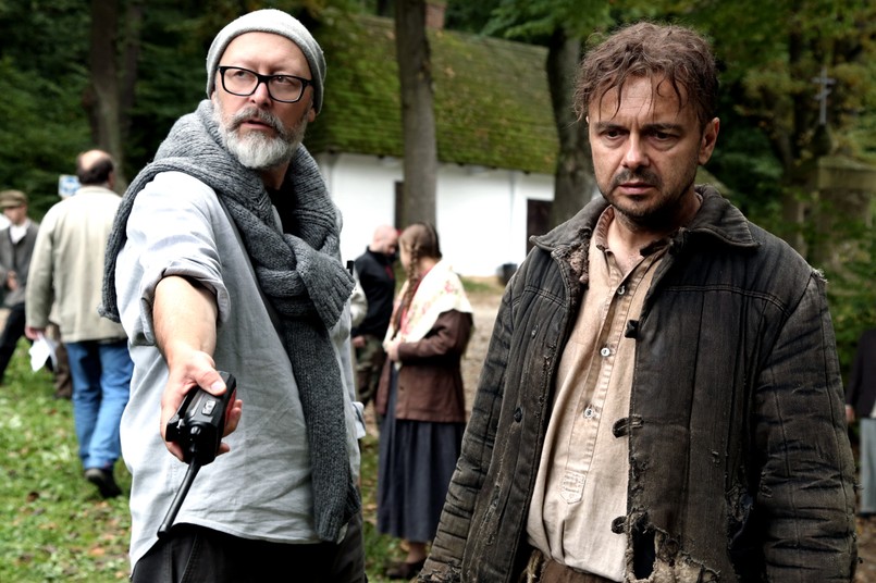 Wojciech Smarzowski i Arkadiusz Jakubik na planie filmu "Wołyń"