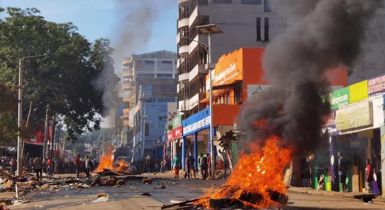 Scenes from Kisii county where police and traders clashed on March 26, 2021