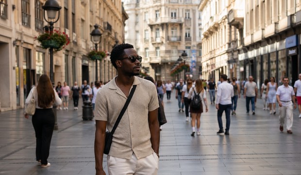 Stranac u Beogradu - ilustracija