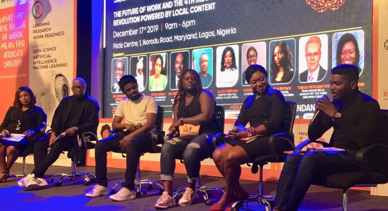 The first panel discussion on Nigeria's Entertainment and Creative Industry at The Workplan (Twitter./WebTVng)