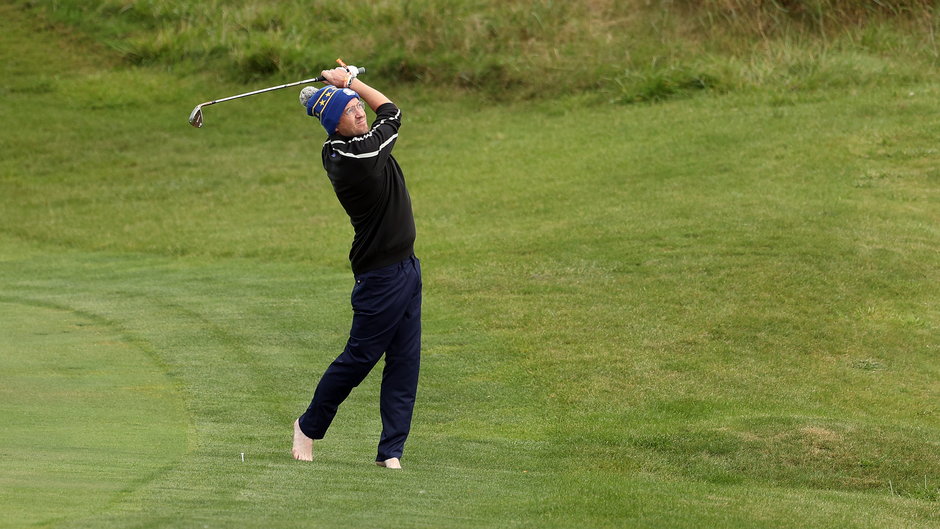 Tom Felton podczas Ryder Cup Celebrity Match