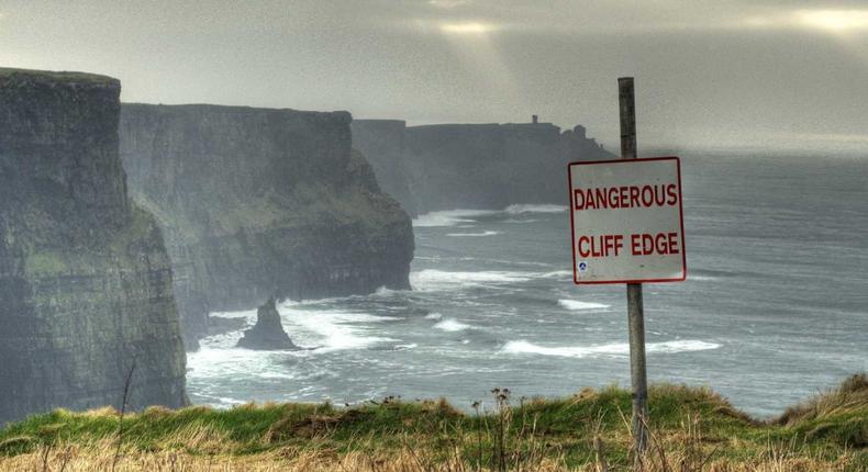 dangerous cliff edge