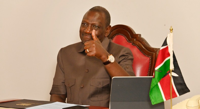 President William Ruto in a virtual meeting with TikTok CEO Shou Zi Chew