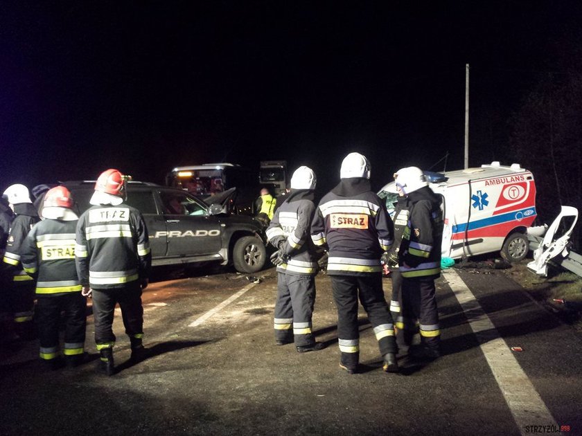 Wypadek ambulansu na Podkarpaciu