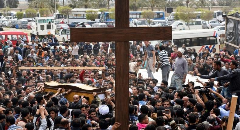 Church bombings in December and April claimed by the Islamic State jihadist group killed dozens of Egypt's Coptic Christians