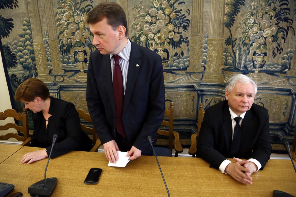 Beata Szydło, Mariusz Błaszczak i Jarosław Kaczyński