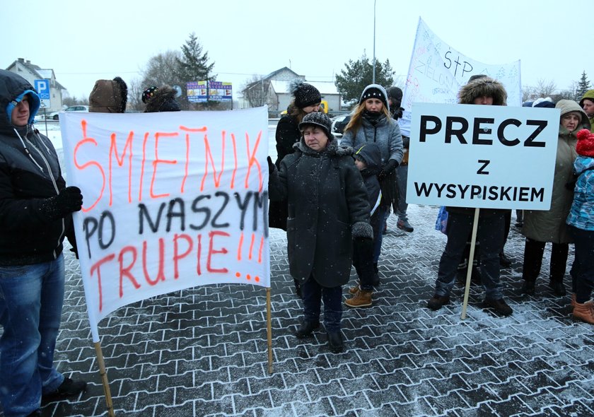 Protest w Dębem Wielkim