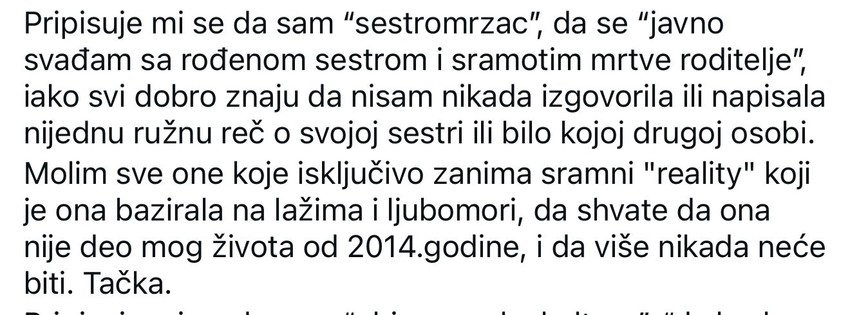 Aleksandra Kovač, objava