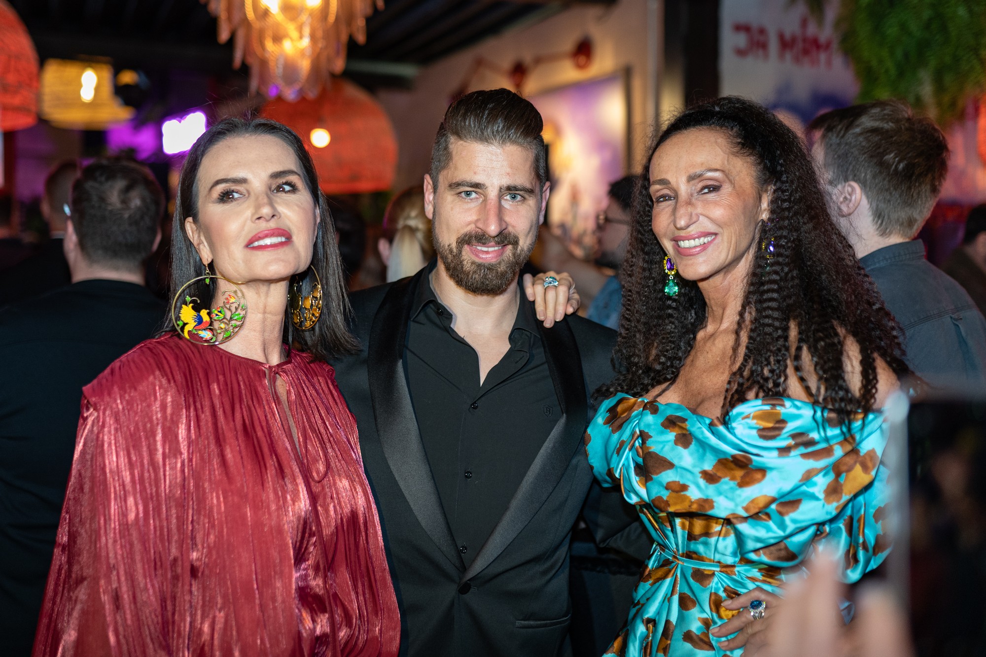 Silvia Lakatošová, Peter Sagan a Sisa Lelkes Sklovská na Let’s Dance párty.