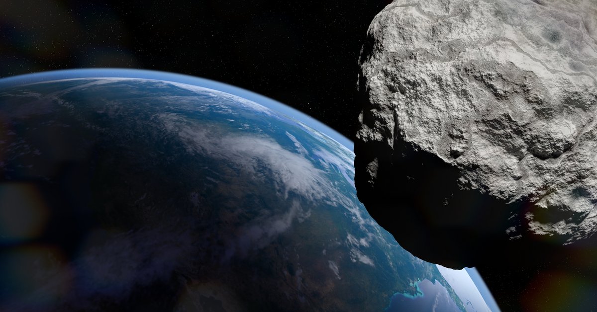 El asteroide se precipita hacia la Tierra.  Es más grande que el edificio más alto del mundo.